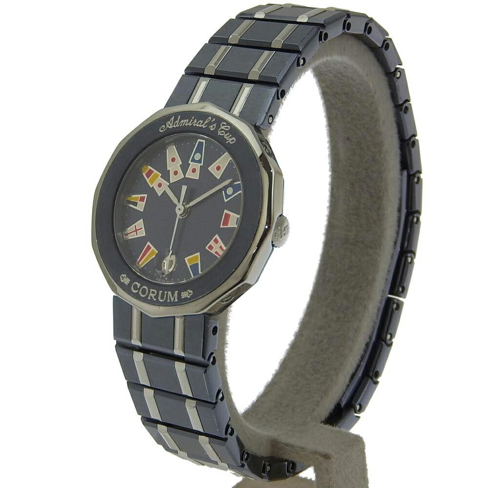 CORUM Admirals Cup Watch 39.610.30 V050 Stainless Steel x Gun Blue Swiss Made Na - Picture 2 of 8